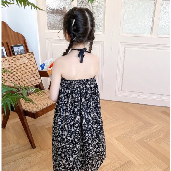 Caramel floral kids dress size 6 - Picture 2 of 3